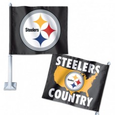 Pittsburgh Steelers Slogan Car Flag 11.75" X 14"